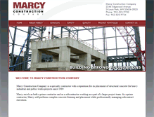 Tablet Screenshot of marcyconstruction.com